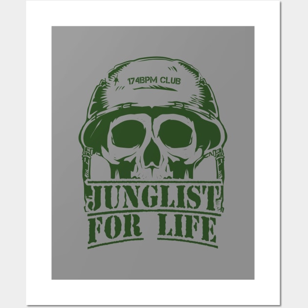 Junglist for Life ( Skull Soldier Edition ) Wall Art by Wulfland Arts